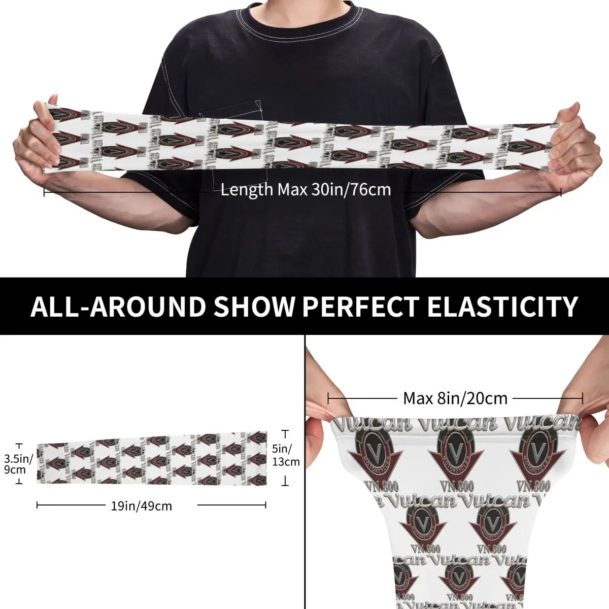 Motorcycle Vulcan VN 800 Logo Chrome Outdoor Arm Sleeves Sun UV Protection Cover Summer Ice Silk Cycling Tattoo Sleeves