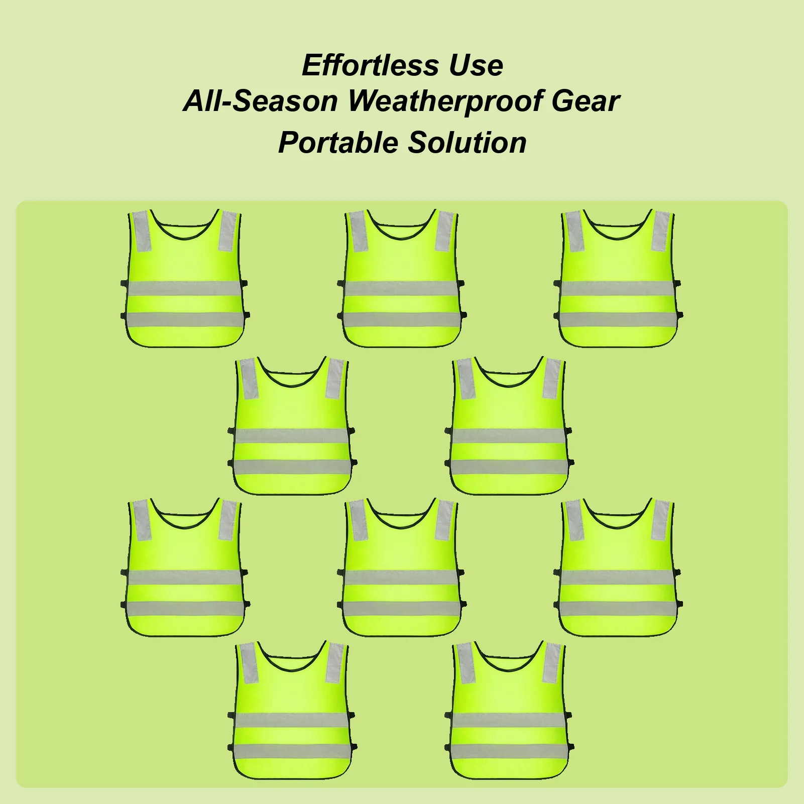

Жилет безопасности для детей, 10-х предметная дорожная одежда, строительный жилет для дорожного движения, ходьбы, бега, езды на велосипеде, катания на лыжах, кемпинга
