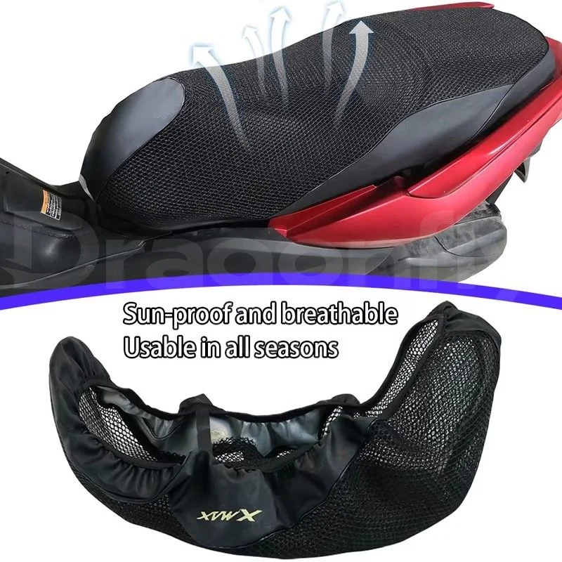 

Для Yamaha XMAX 300 x-max 250 X MAX 125 400 сетчатый чехол для сиденья мотоцикла модифицированный солнцезащитный чехол для сиденья на все сезоны 2017-2024 гг.