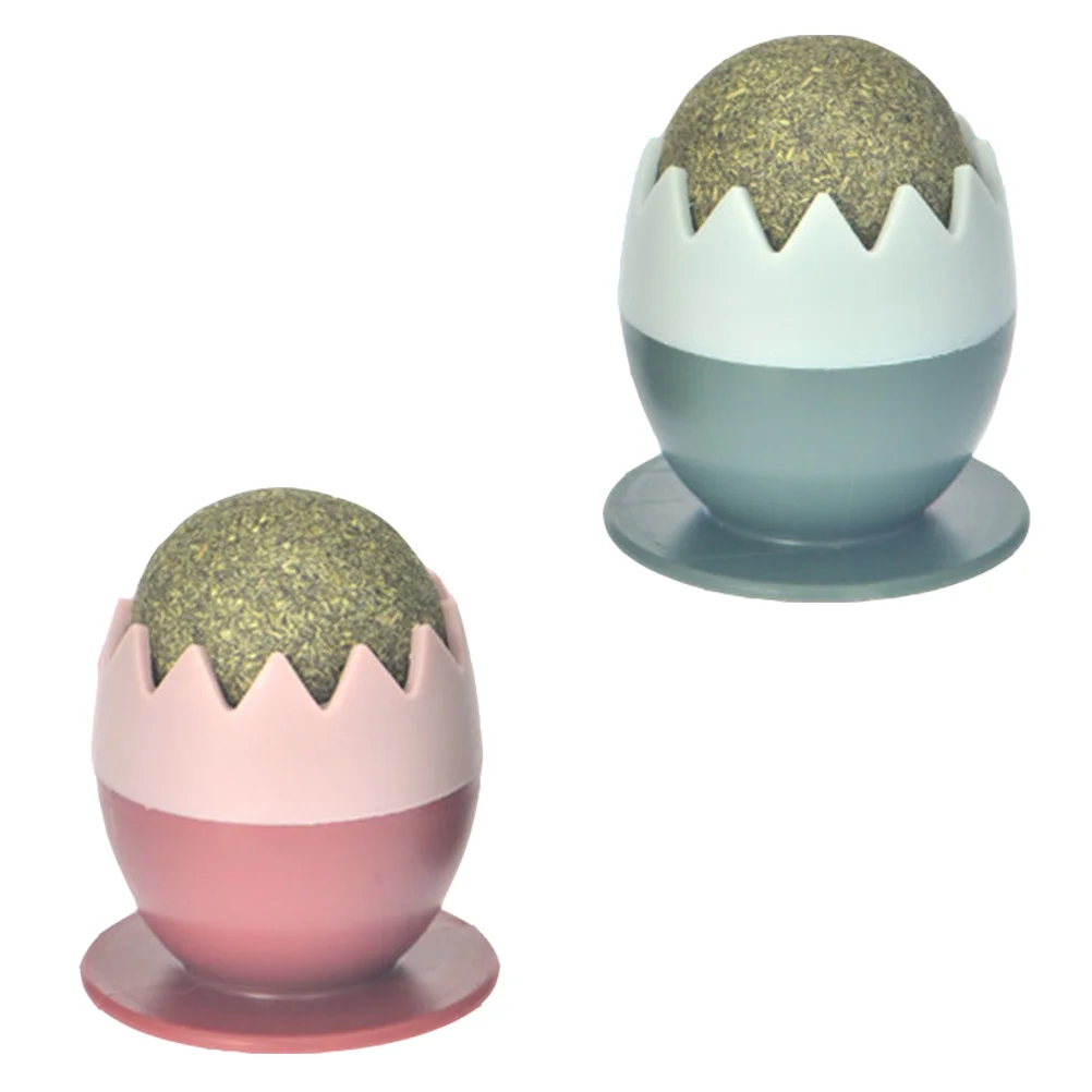 

2Pcs Catnip Balls Edible Catnip Balls Teeth Cleaning Molar Dental Care Interactive Cat Snack Licking Chewing Edible Cat