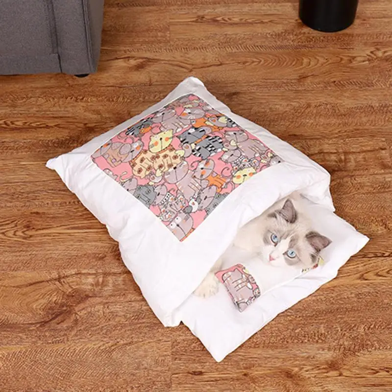 Cat Litter Cat Sleeping Bag Closed Removable And Washable Cat Quilt Winter Warm Pet Litter Cat Bed