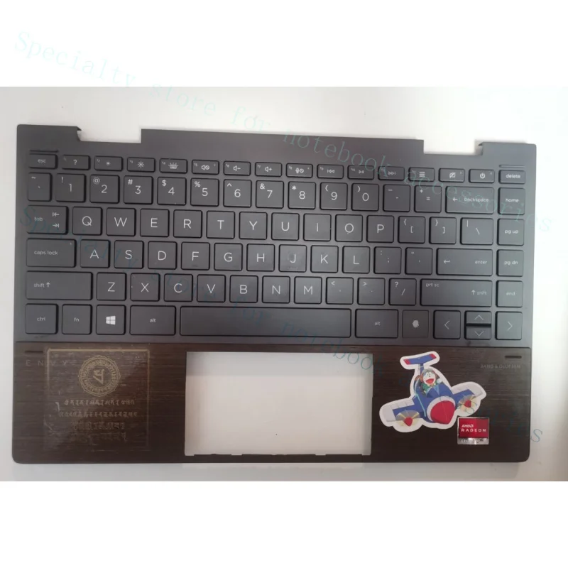 

A+ For HP ENVY 13 X360 13-AY TPN-C147 Palmrest Upper Backlit Keyboard L94518-001