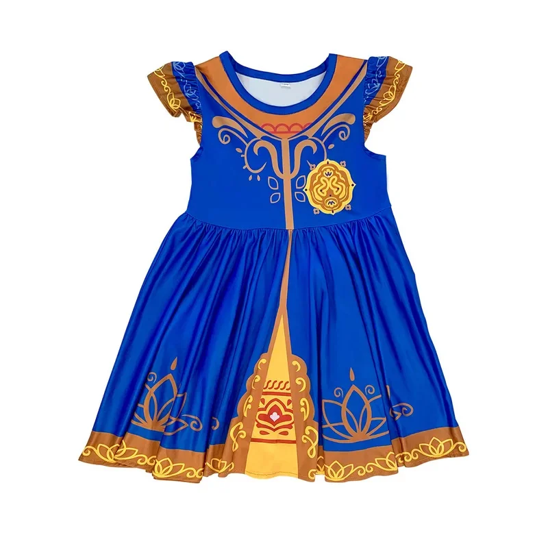 فستان الهالوين عبر الحدود ميرا رويال المحقق للفتيات بأكمام طائرة للأطفال فستان الملكي المحقق ميرا التأثيري