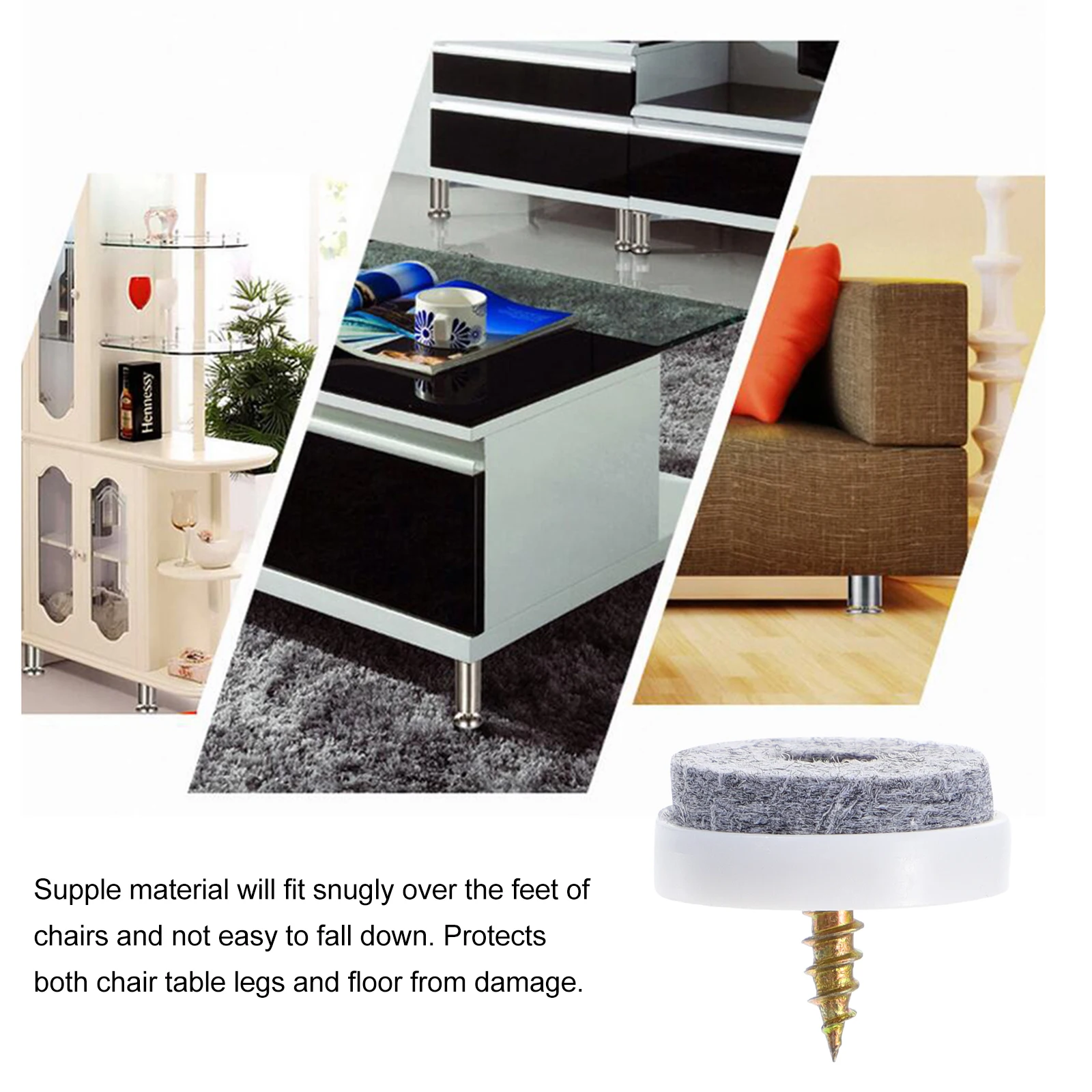 

Non Slip Pads for Furniture Anti-slip Felt Foot Nails Chair Protectors Grips Party