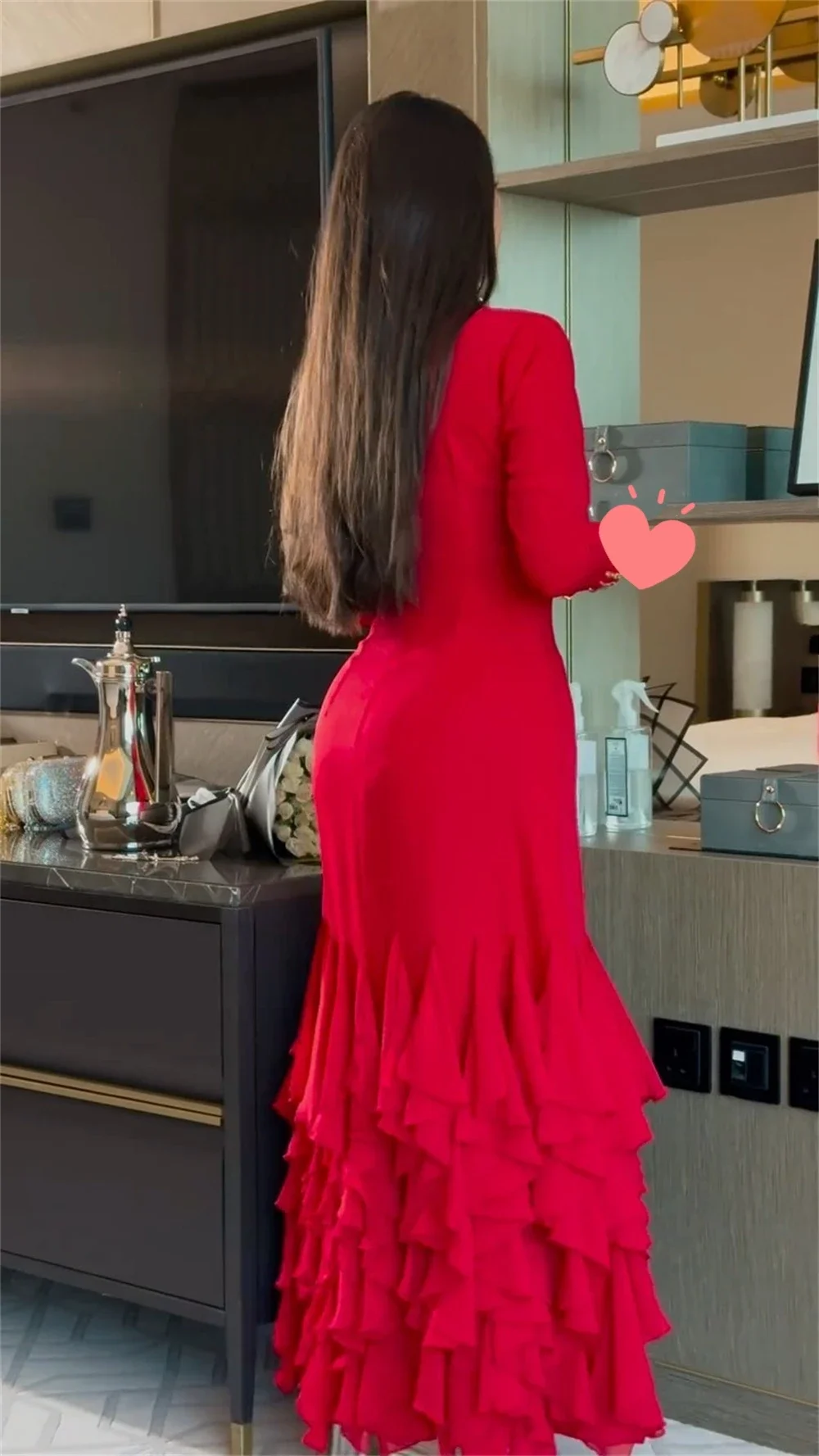 Customized Jiayigong Fashion V Neck Mermaid Party Dress Ankle Length Ruched Long Button Slit Formal Evening Gowns שמלות נשף