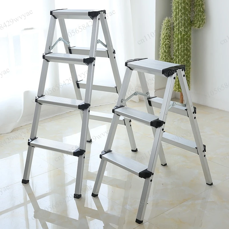 

Household Ladder Folding Ladder, Thickened Aluminum Alloy, Small and Light Climbing, Multi-functional Ladder Stool