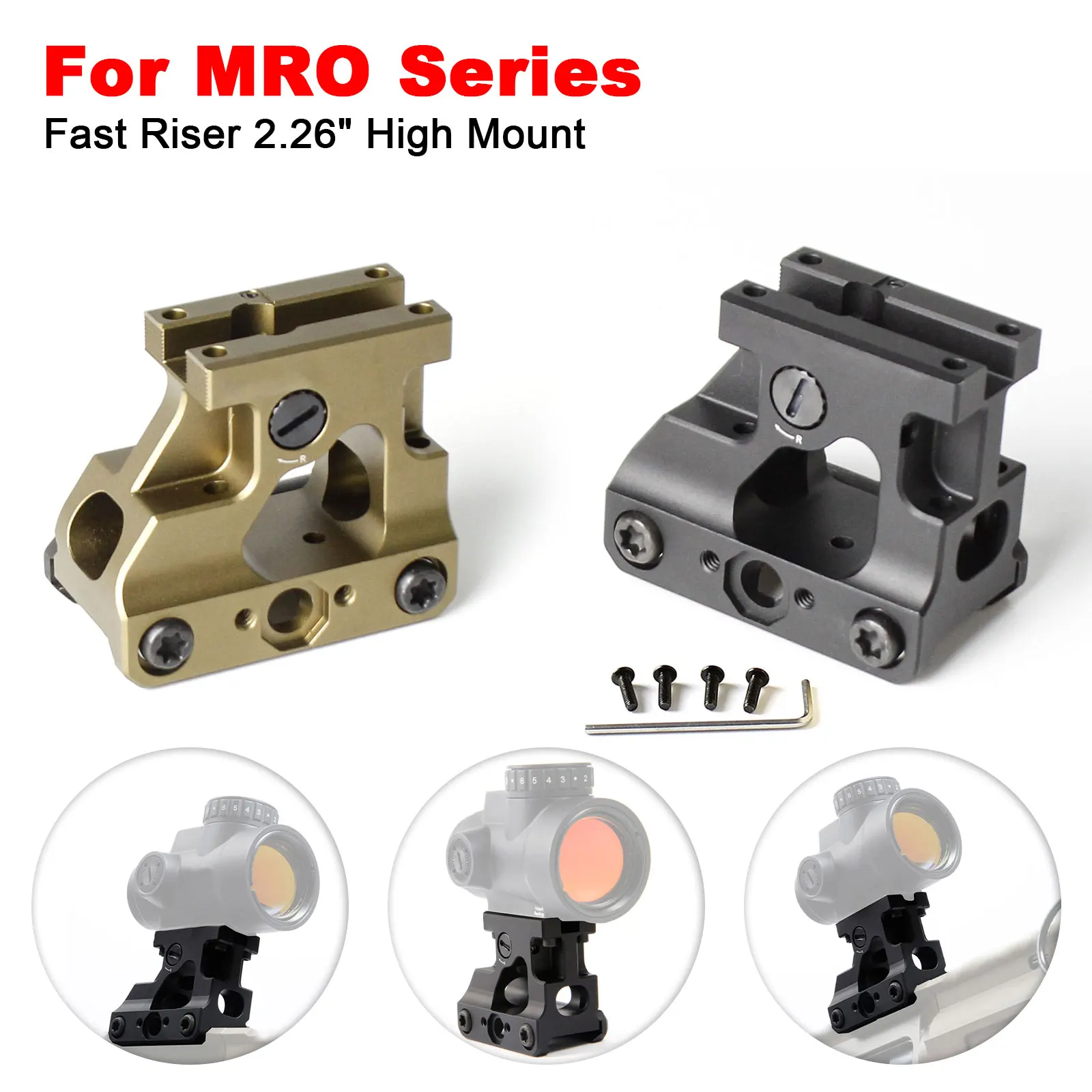 

Tactical Fast Riser for MRO 2.26 inch High Mount Red Dot Sight with FTC Mount Scope Mounting Base Accessories