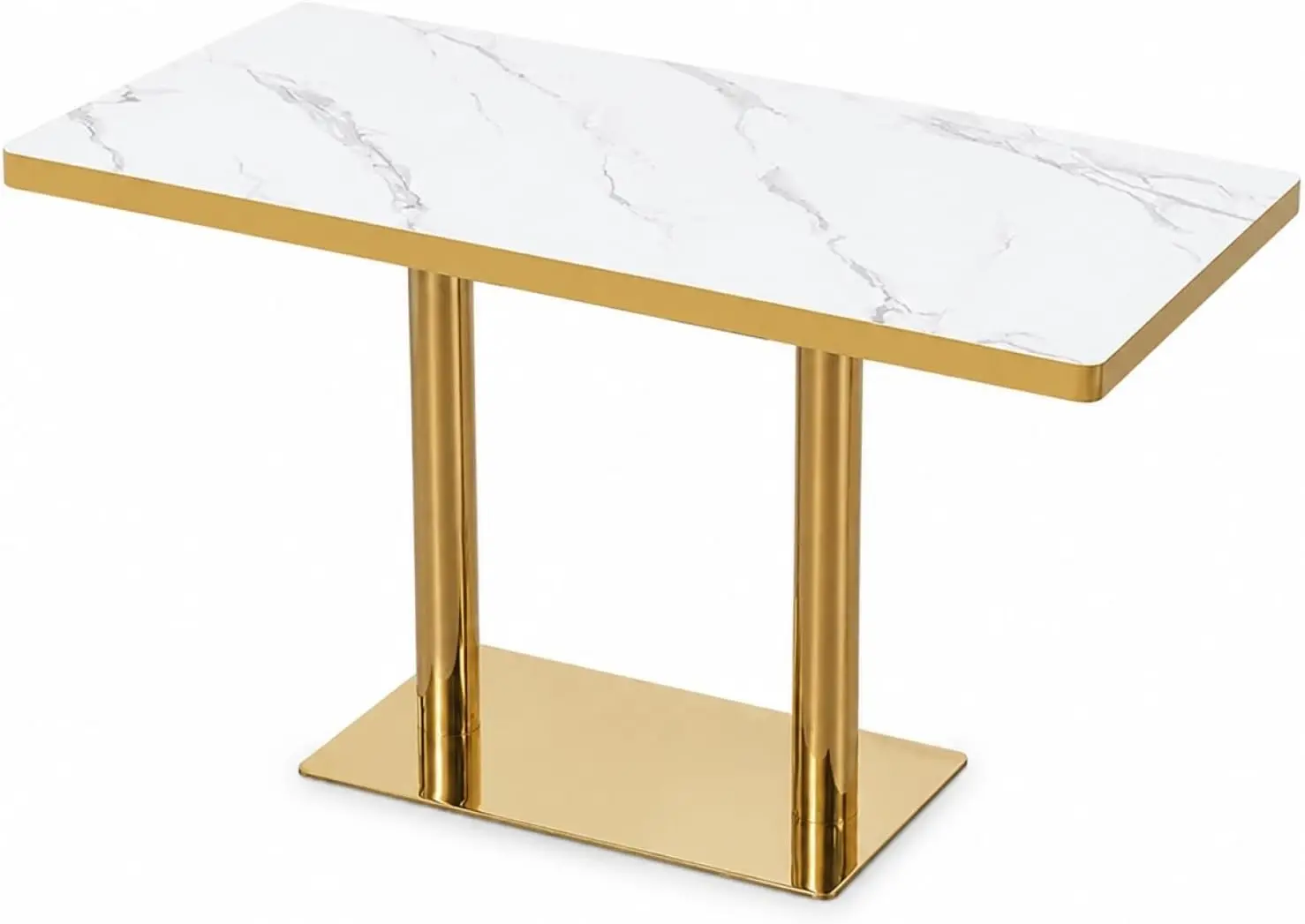 Square Commercial Dining Table,Heavy Duty Dinner Table with Metal Base