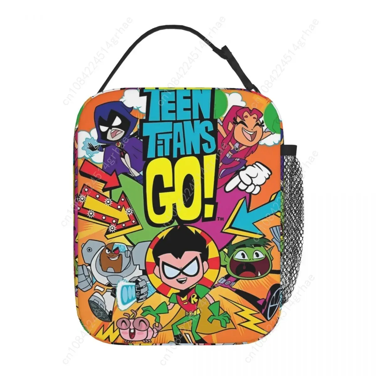 Torby termiczne na lunch dla nastolatków z motywem anime i mangi Teen Titans Go, izolowane, przenośne torby na jedzenie, termiczne pojemniki na lunch.