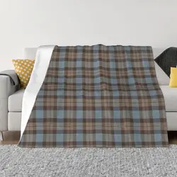 Plaid Art Blanket Flannel Tartan Cozy Soft FLeece Bedspread