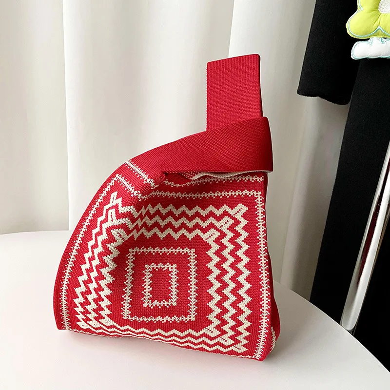 

design knitted women's bag 2023 new women handbag large capacity underarm bag tote bag shopping bag