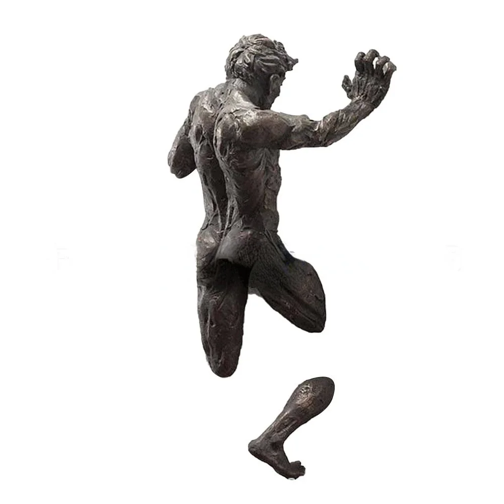 Home Decor Wall Art Wall Man Sculpture Statue Living Room Wall Decoration Resin Handicraft Pendant Home Accessories