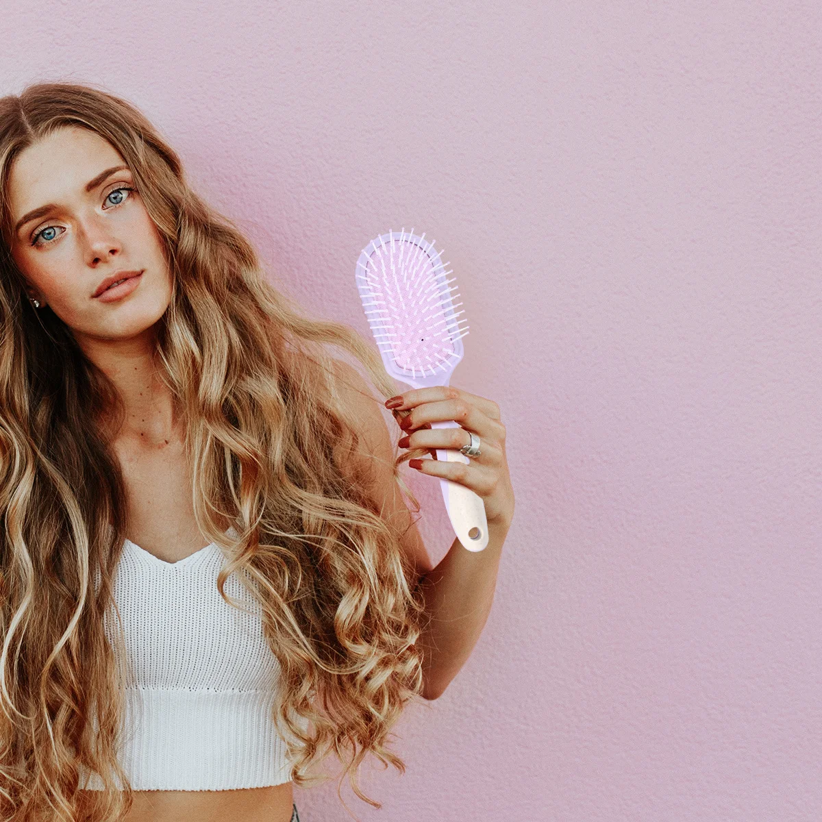 

3pcs Hair Comb Set Beauty Massage Comb Anti-Static Hairdressing Brush Portable Massager For Salon Home Use Purple