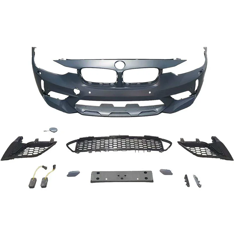 Front bumper assembly For BMW 3 Series F30 F35 2013-2019 modified M3C style grille Car body kit surround