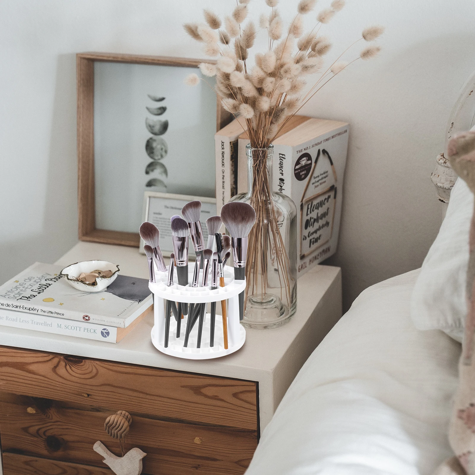 

49 Holes Detachable Tools ganizer Rack White 49 Slots Makeup Brush Display St Desktop Storage Shelf Clear