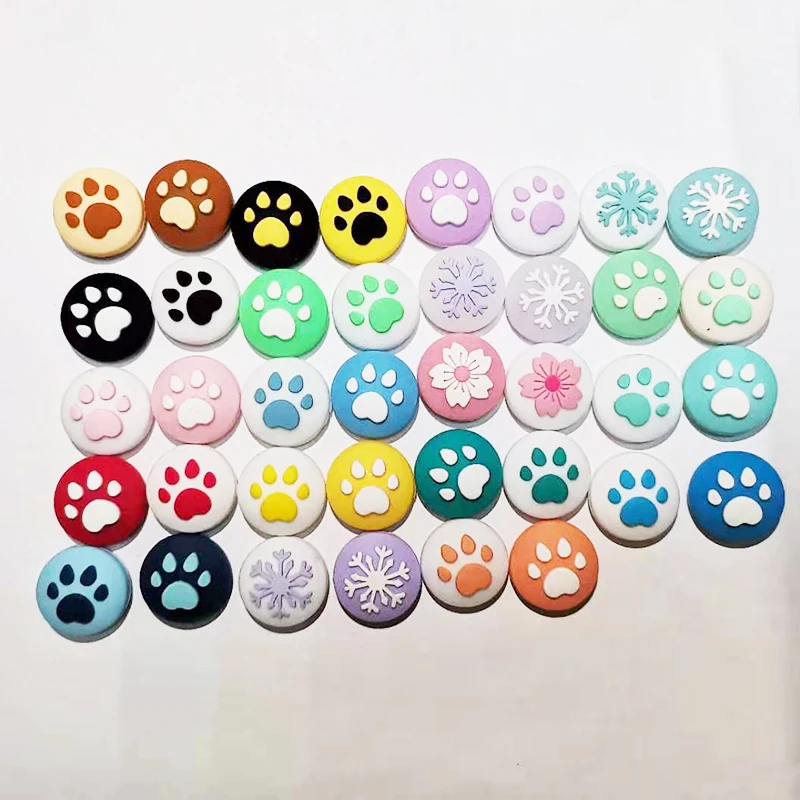 2PCS Nintendo Switch Cute Cat Claw Design Sakura Thumb Grip Caps Soft Silicone Cover Joystick Cap for NS Lite case Accessories