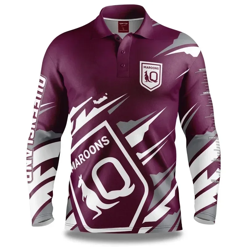 2024  Panthers NSW Blues Maroons Storm Cowboys Tigers Sharks Raiders Rabbitohs Roosters Broncos Warriors Fishing Suit :S-5XL