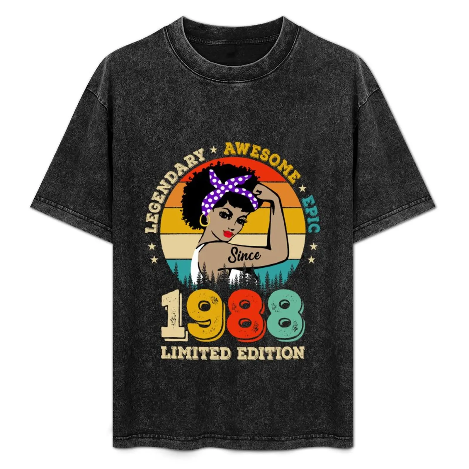 

Legendary Since 1988 Awesome Birthday Women T-Shirt Fashion Casual Short Sleeve T-Shirt