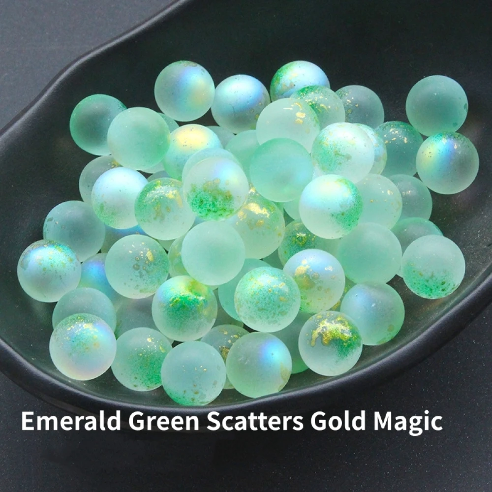 10pcs Glass Marbles With Starry Speckles, Fun Marble Games Accessories, Decoration For Aquarium, Yard, Bonsai, Pathway