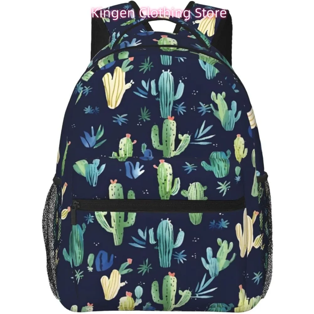 

Cartoon Funny Cactus Lightweight Laptop Backpack Lightweight Multipurpose Travel Casual Daypack Unisex College Backapcks for Men