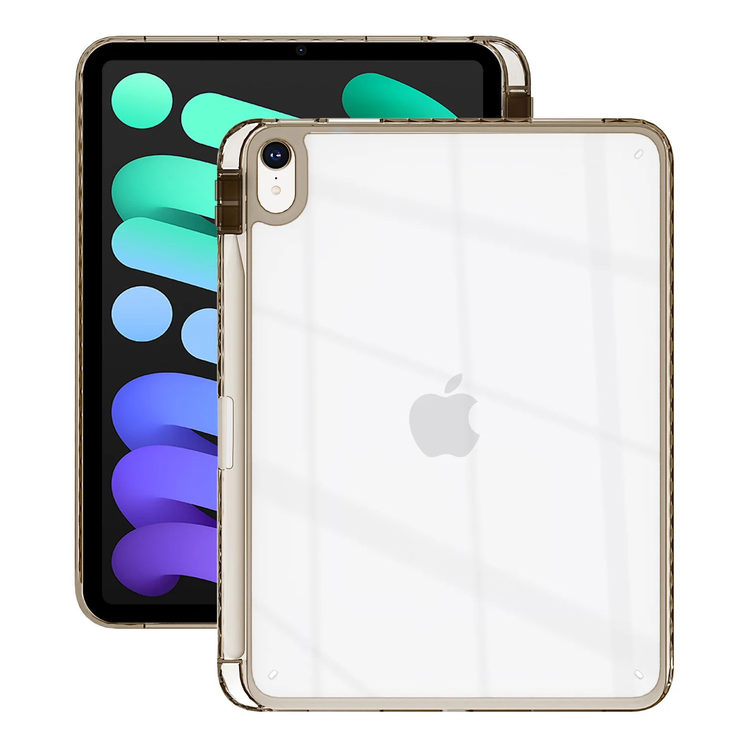 2026 with Pencil Slot Clear Tablet Case for IPad A19 12th A16 10/11th Pro Air 3 4 5 6 7 8 9th M4 Mini 6 7 10.9 11 12.9 13