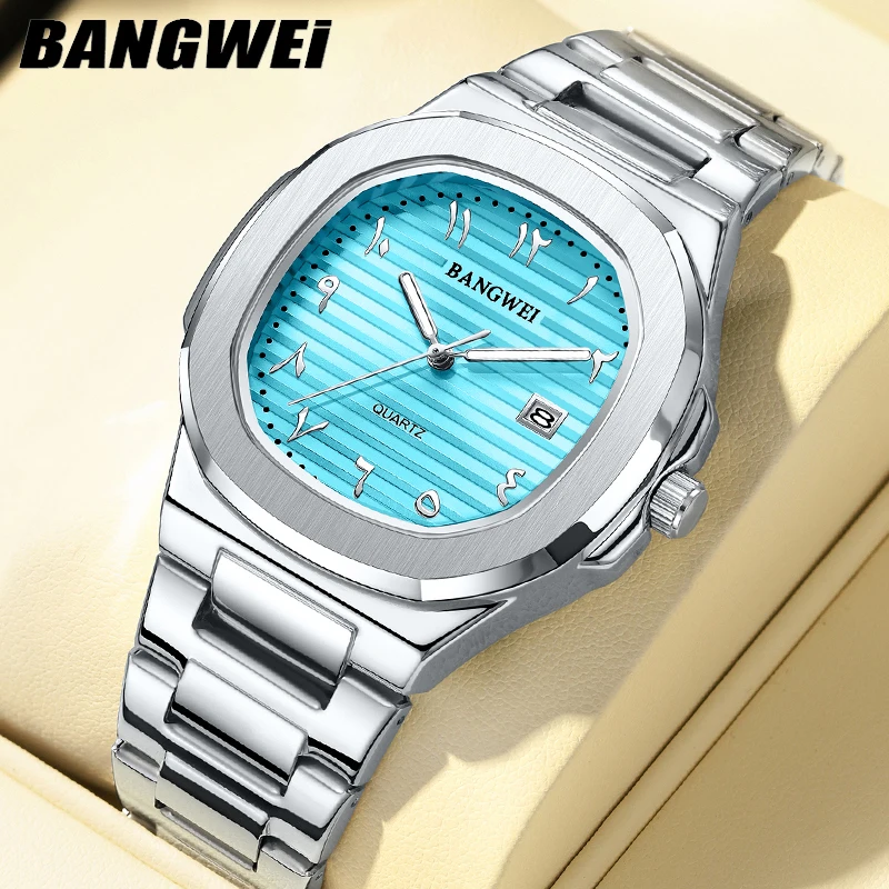 

BANGWEI 2025 новые роскошные часы мужские LIGE модные деловые кварцевые наручные часы водонепроницаемые светящиеся мужские часы с датой Reloj Hombre