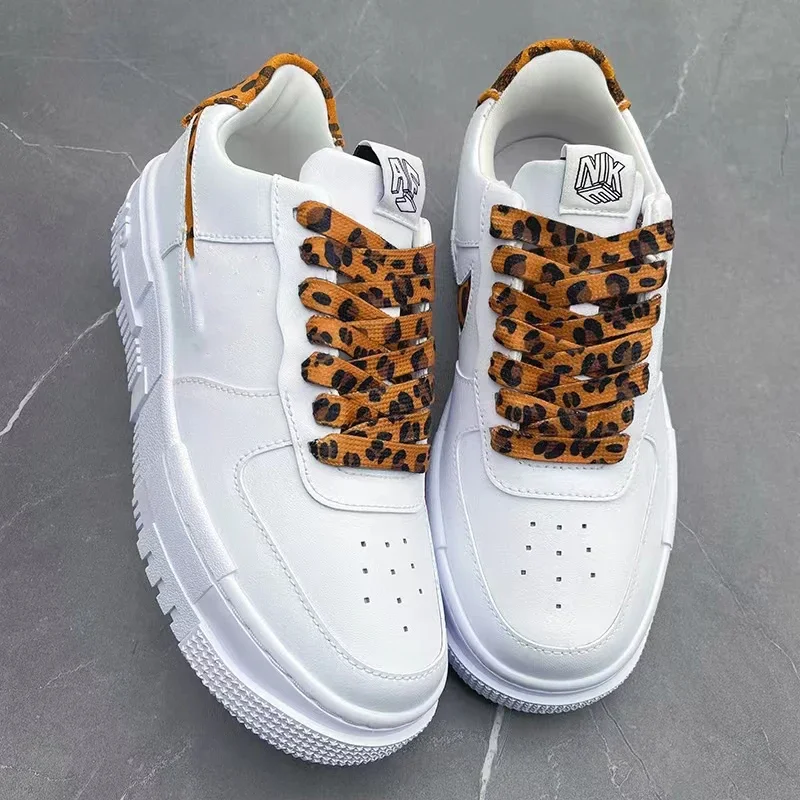 NEW Animal Patten Sneakers Canvas Shoe Lace Newest Classic Leopard Print Shoelaces Flat Leopard Zebra Tiger Snake Shoelaces image 6