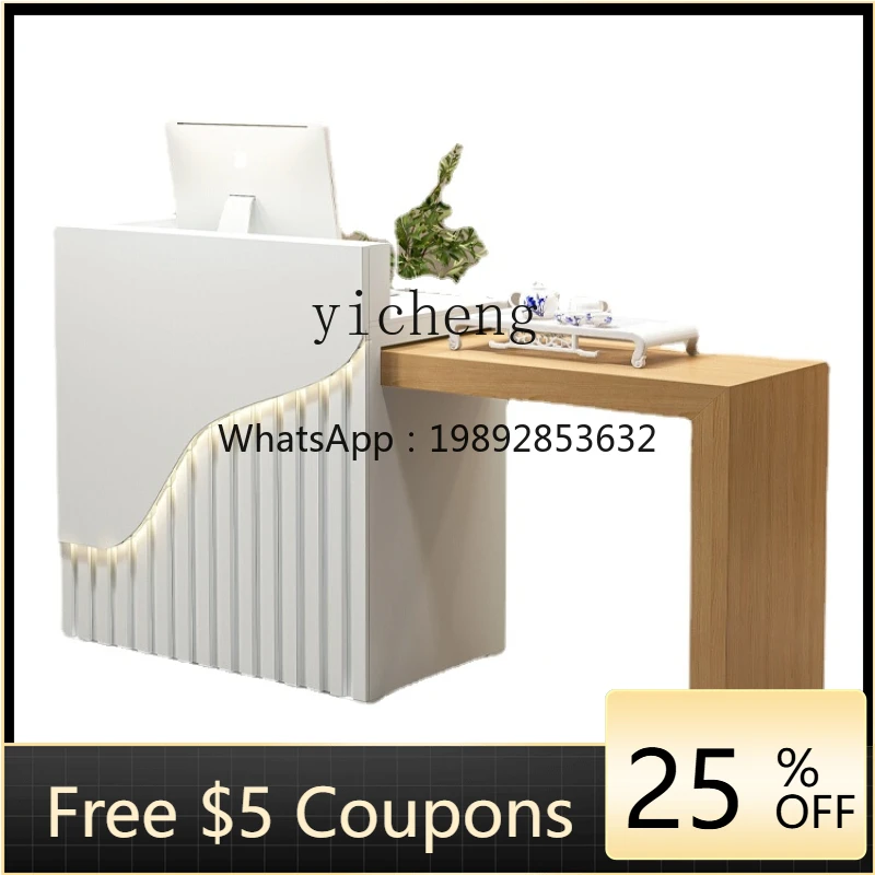 

ZZk Cashier Bar Simple Modern Fashion Shop Front Desk Women's Barber Shop Small Counter