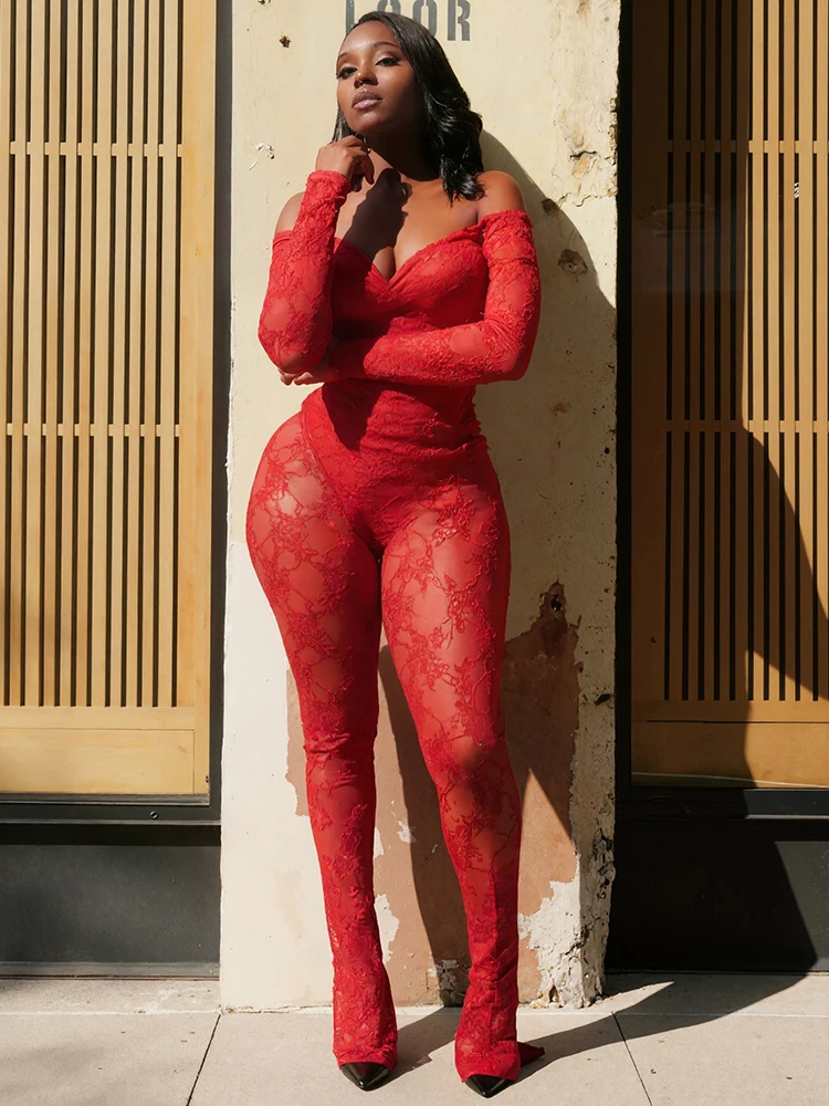 

Weird Puss Sexy 2-Piece Set Women Slash Neck Hollow Jacquard Cross Crop Top+Flare Pants Matching Midnight Clubwear Party Outfits