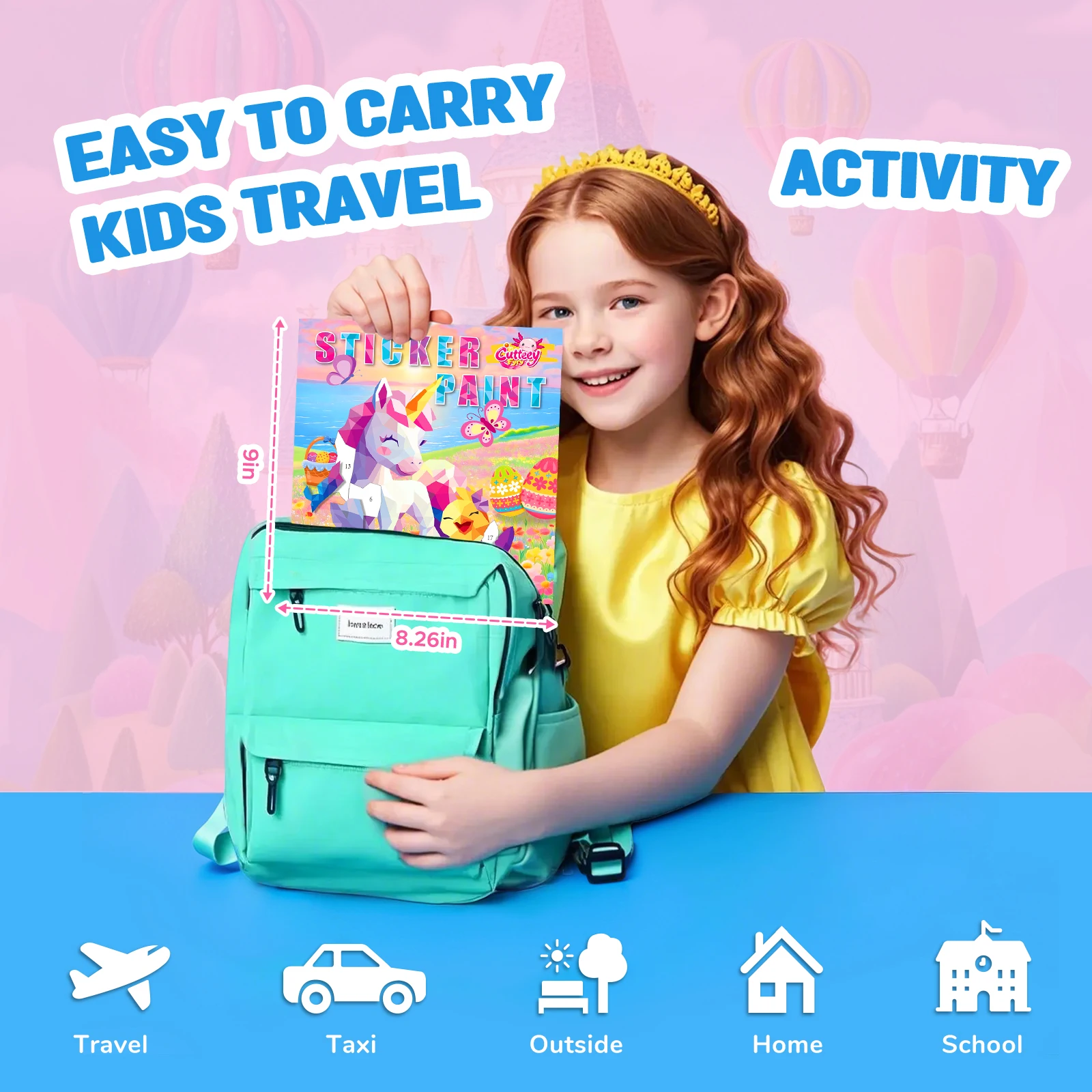 1-4 قطعة كتاب ملصقات الطلاء حسب الرقم ملصقات يونيكورن كتاب الطلاء للأطفال هدية ملصق حسب الرقم ألعاب السفر القرطاسية للأطفال الصغار