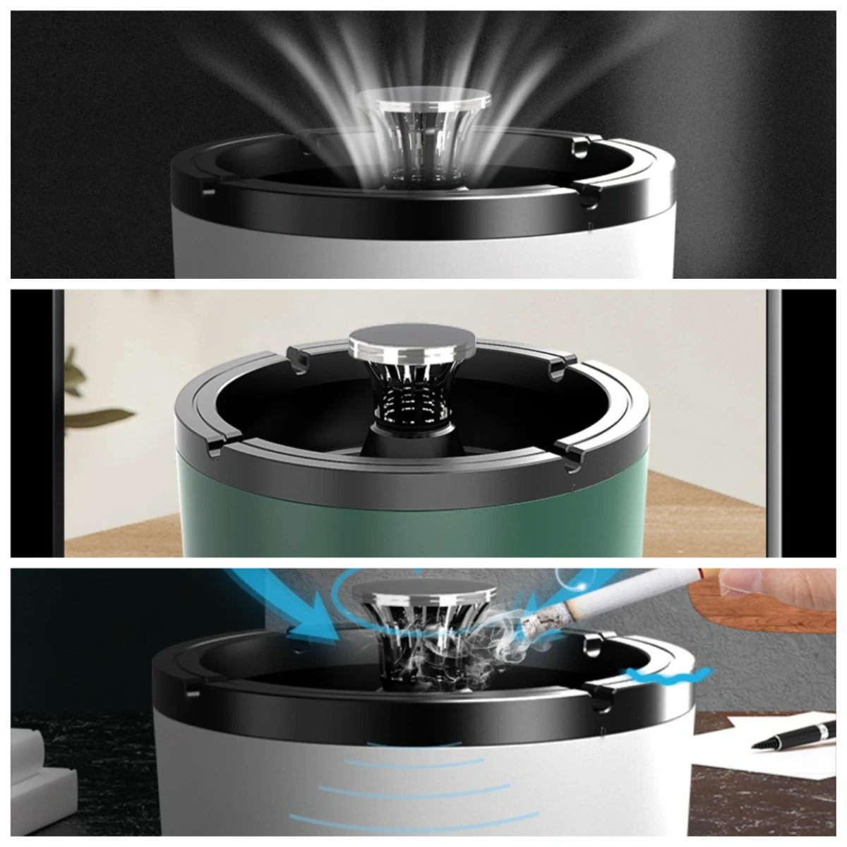 Multifunctional Ashtray Smart Home Charging Model Desktop Smoke Removal Air Purification Machine New Small Household