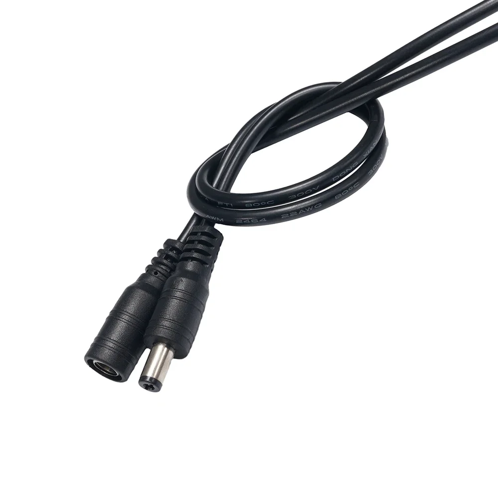 Black 5.5 X 2.1mm DC Plug Jack Connector Cable Pigtail 12V Male Female 5.5*2.1 DC Adapter for 5050 3528 LED Strip Light
