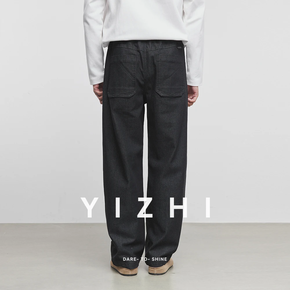 2025 موضة جديدة للرجال كلينفيت مستقيم سراويل تقليدية الربيع والخريف الأمريكية فضفاض ثنى السراويل السراويل الرياضية الرجالية #5