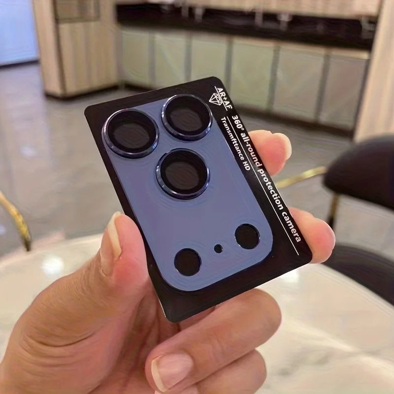 Integrated Metal Camera Lens Protector For iPhone 17 Pro Max, 360° Full Coverage AR HD Anti-Scratch Camera Lens Cover, Aluminum