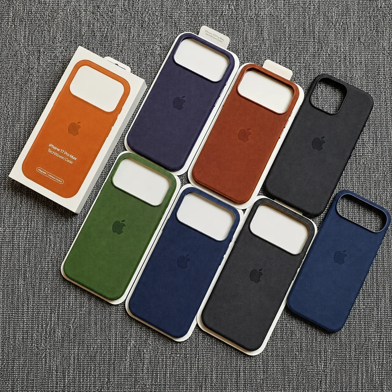 Premium TechWoven Hülle für iPhone 17 Pro Max 17 Pro MagSafe Magnetische Hülle Stoff-Textur Schlanke Stoßfeste Schutzhülle Kamera