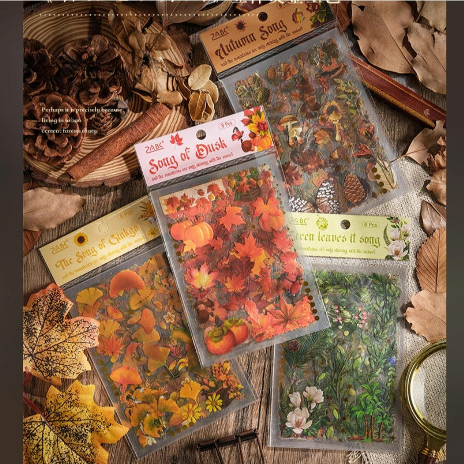 

Коллекция натуральных растений, зеленый лист, декоративные наклейки из ПВХ, этикетка для скрапбукинга, дневник, канцелярские принадлежности, альбом, чашка для телефона, журнал, планировщик