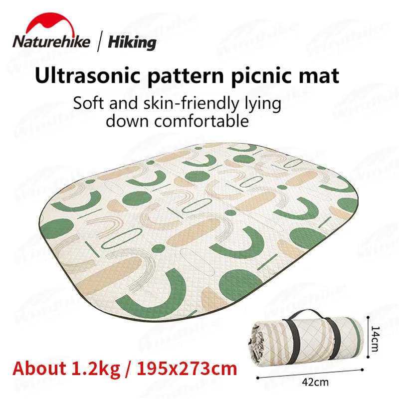 Naturehike Outdoors Portable Picnic Mat Ultralight 1.2kg Camping Moisture-Proof Pad 6-8 Persons Widen Washable