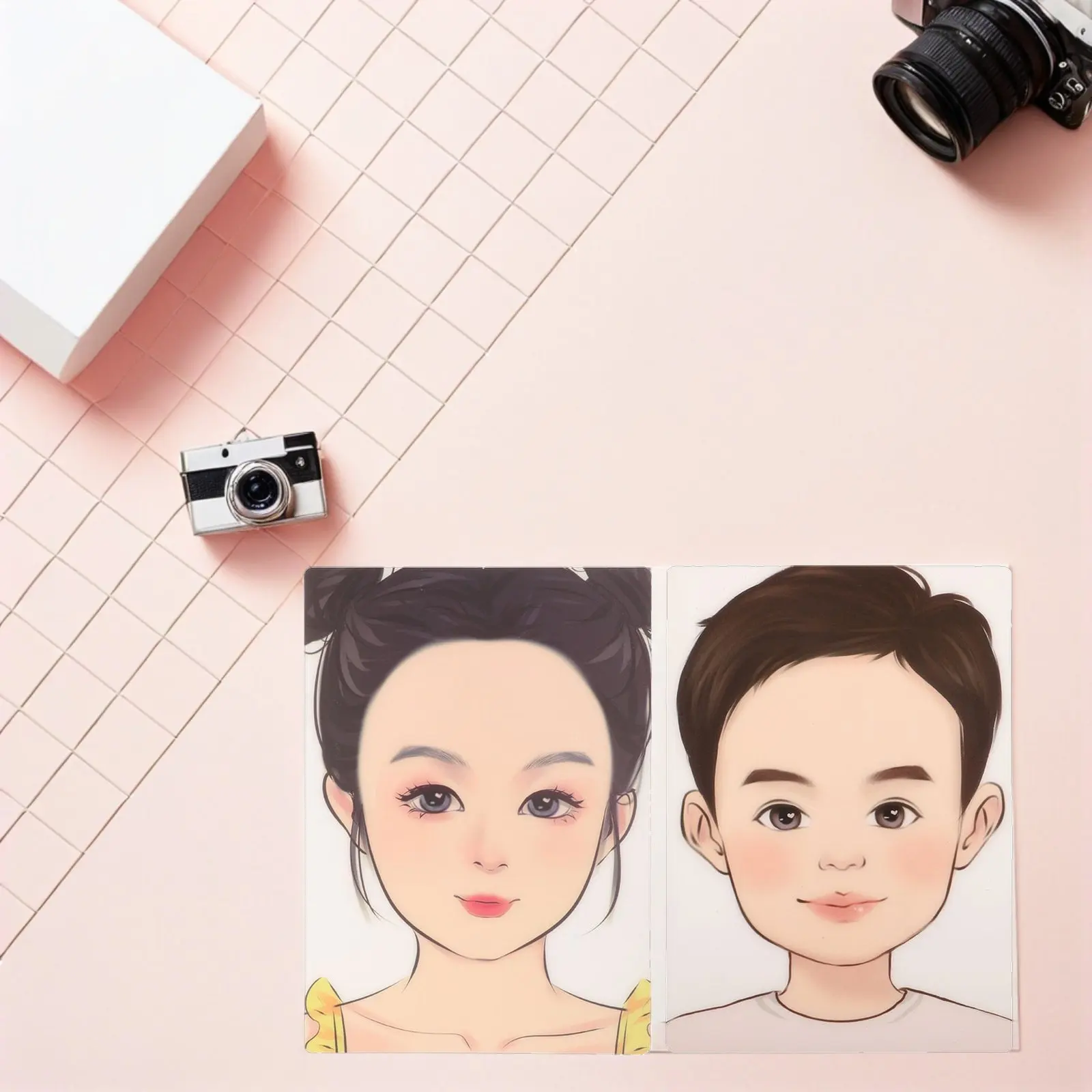 2Pcs Face Painting Practice Board Reusable Silicone Realistic Mannequin Head Makeup Practice Tool for Beginners