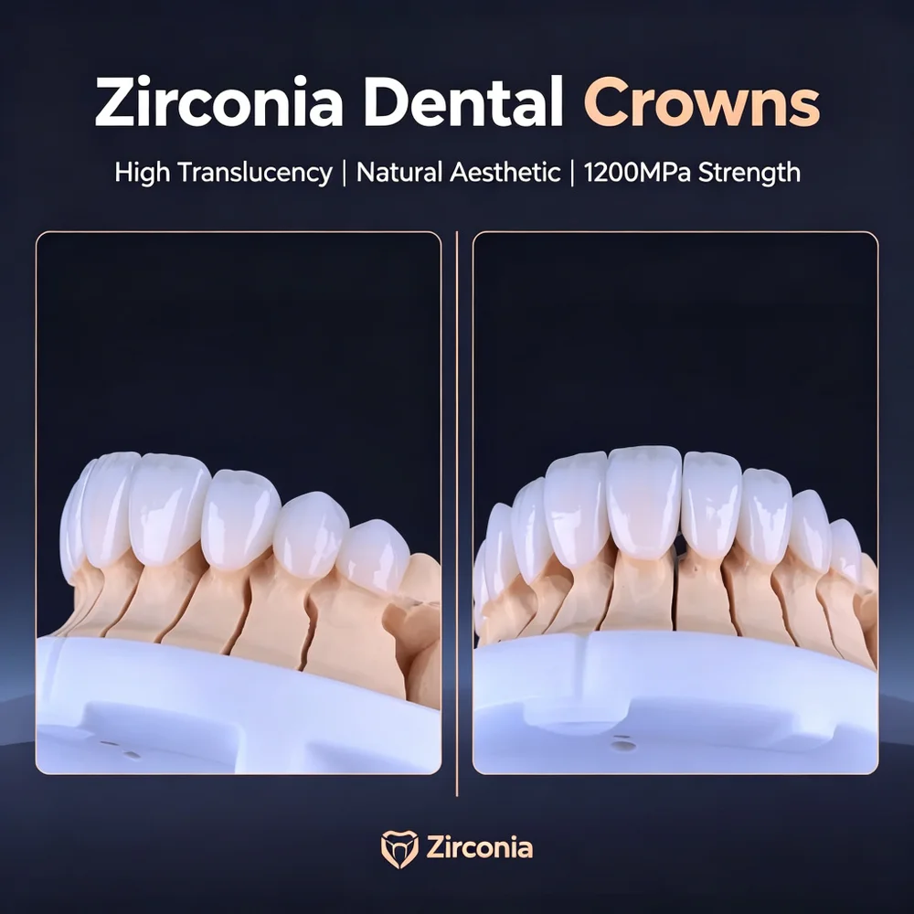 Bloques de Zirconia Multicapa LODDEN 4D Pro para Laboratorio Dental, 8 Capas, para Corona y Puente CAD CAM, 98x10-25mm, 43%-57% de Alta Resistencia