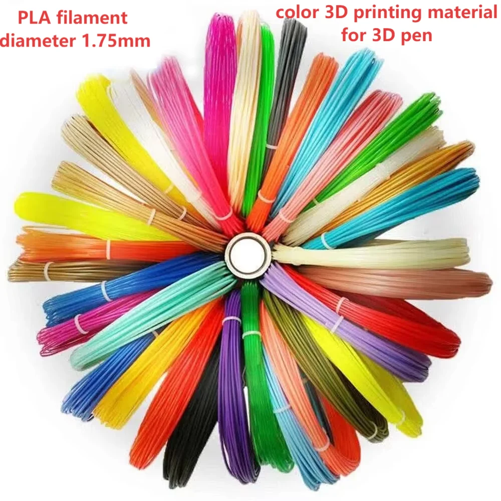 36M 50M 100M 200M PLA 3D Printing Pen Consumables Colored Odorless Safety Plastic Filament Diameter 1.75mm For 3D Printing Pen