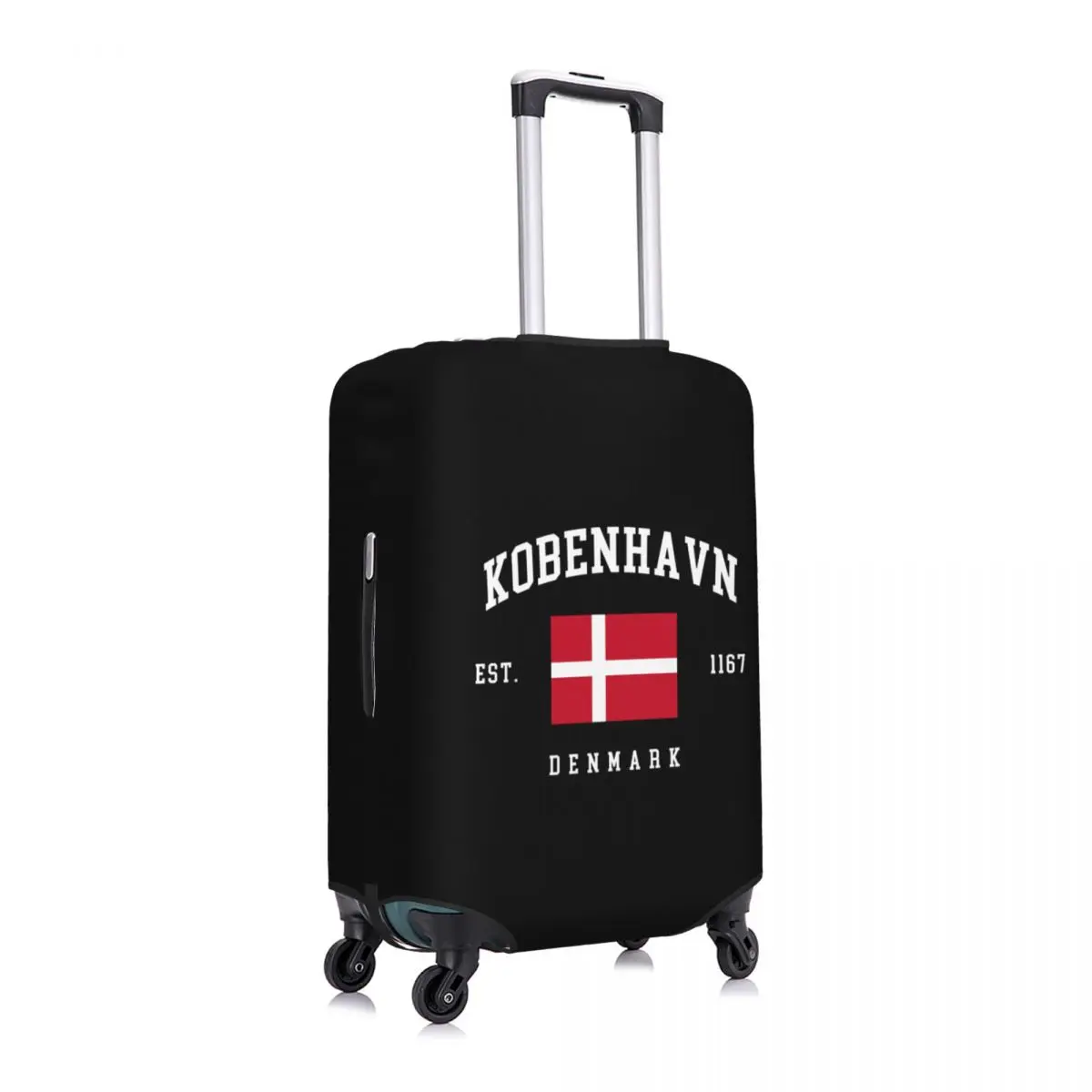 علم مخصص لدنمارك غطاء الأمتعة مرونة الدنماركية فخر الوطنية حقيبة سفر أغطية حماية دعوى لمدة 18-32 بوصة