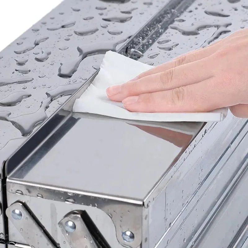 Stainless Steel Two-layer Toolbox Thickened Multi-functional Tool Case Folding Portable Three-layer Industrial Storage Tool Box