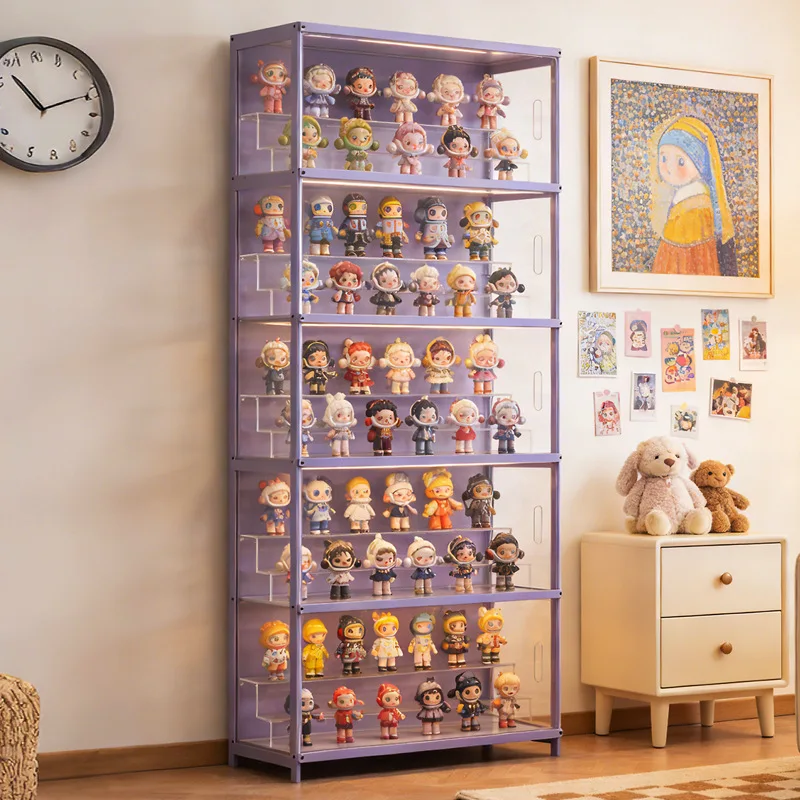 Model toy display cabinet, doll collection cabinet, high-definition transparent acrylic storage cabinet, dust-proof cabinet
