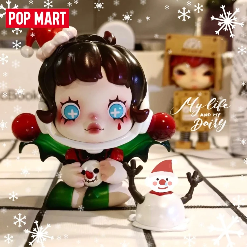 

Genuine POPMART SKULLPANDA Funny Winter Series Hanging Card Trendy Toy Festival Gift
