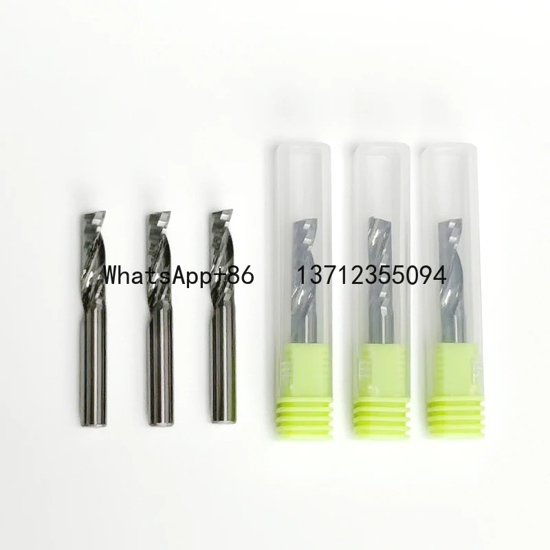 

10 шт./лот, 2А, качественная спиральная фреза с одной канавкой - твердосплавная фреза для акрила, ПВХ, МДФ, инструменты для обработки дерева