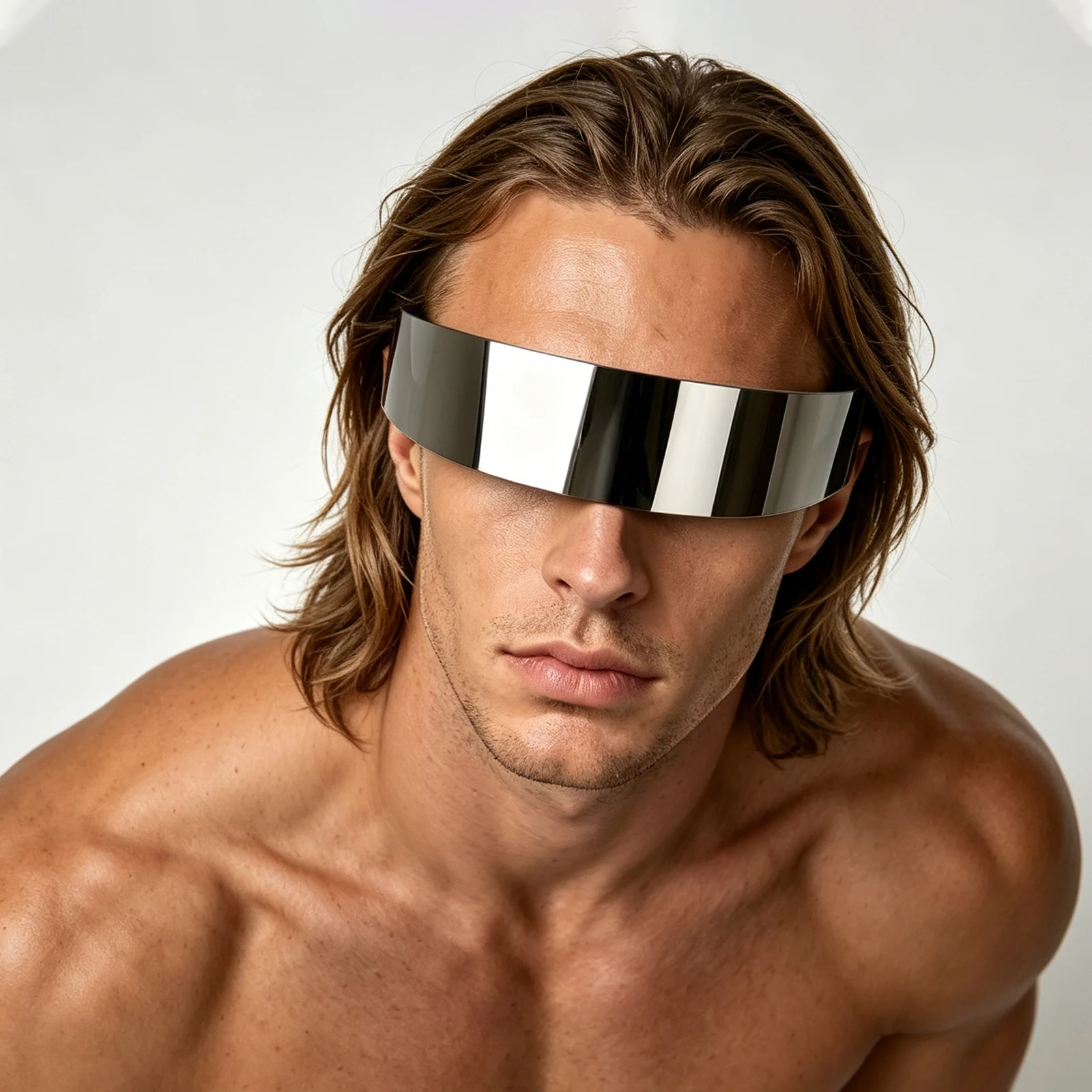 Futuristische Spiegelvisier-Sonnenbrille für Männer und Frauen Cyberpunk Shades Y2K Punk Rave Party Bühnen-Cosplay Spiegelgläser ﻿ – Detail 14