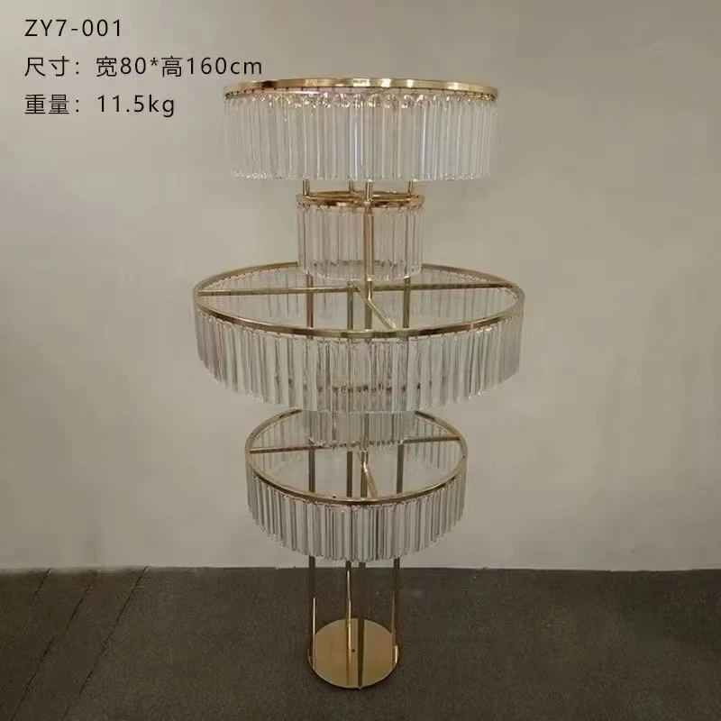 Wedding ornament crystal beaded flower stand