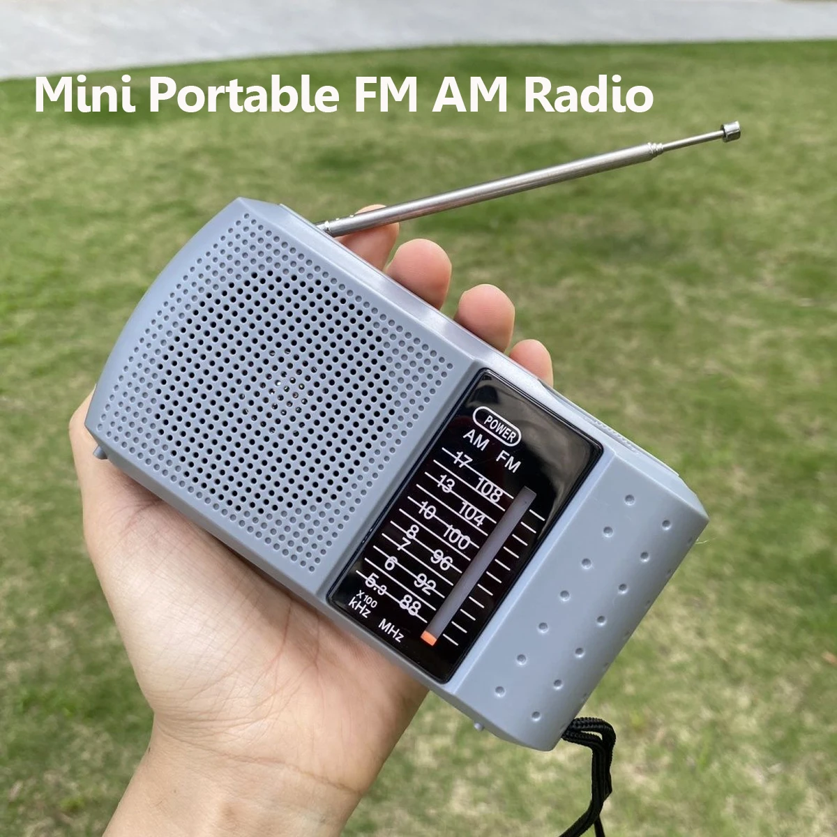 Mini Portable FM AM Radio High Sensitivity Radios Receiver Built-in Speaker with Retractable Rod Antenna Support 3.5mm Headphone