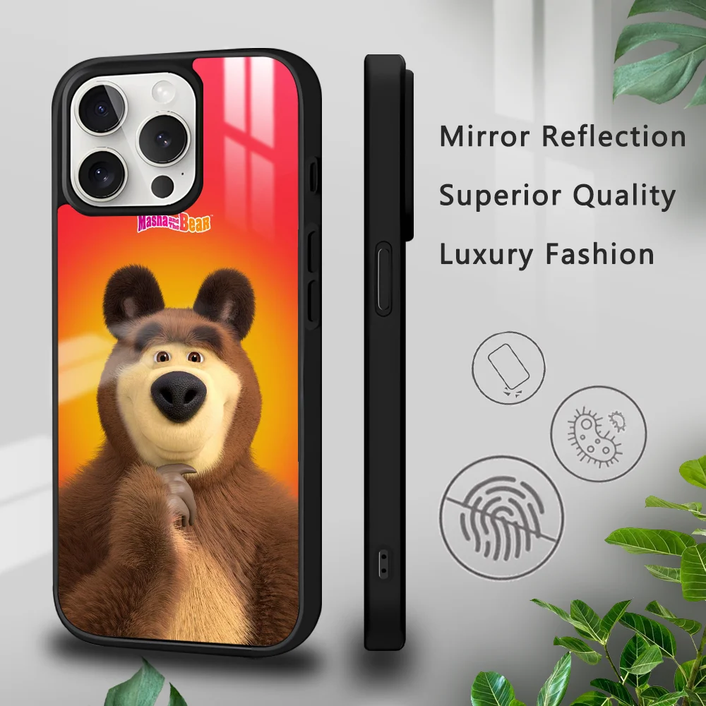 B-ear S-sena M-Mouse Cartoon Phone Case For iPhone 16 15 14 13 12 11 Pro Xs Max Mini Plus Celulares Hard Funda