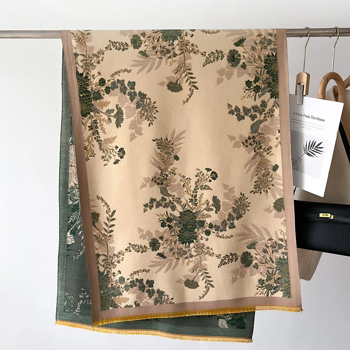 

Зимний женский кашемировый шарф с принтом, зимний утолщенный модный теплый универсальный шарф, шаль, двусторонние дизайнерские накидки, новые шарфы накидки